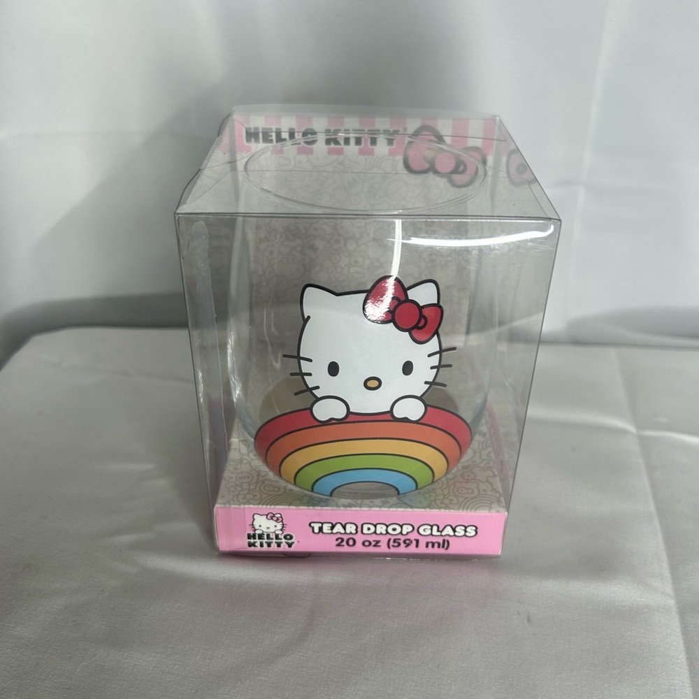 Hello Kitty Rainbow Teardrop Glass